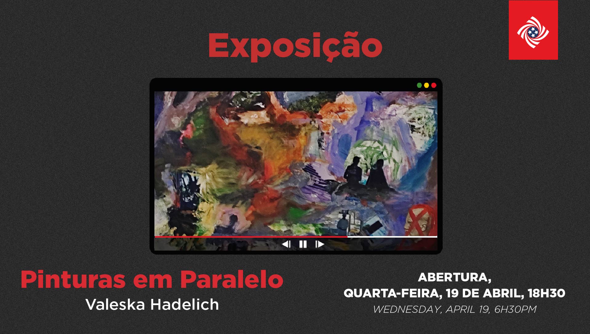 Exposição 'Pinturas em Paralelo', de Valeska Hadelich, tem abertura quarta (19) na Casa Thomas Jefferson