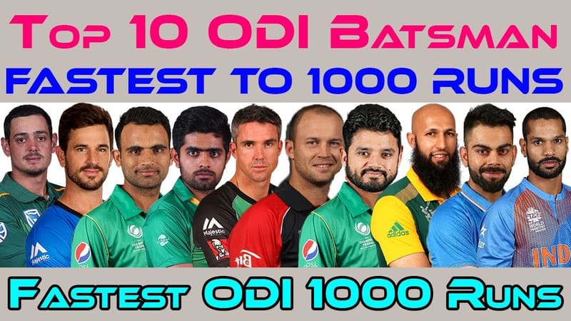 Fastest 1000 runs in ODI Cricket