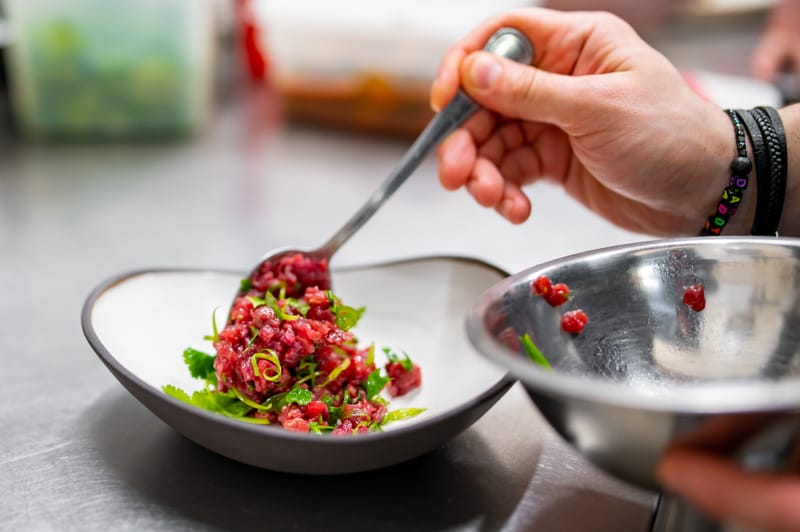 Tartare de bœuf sous-bois