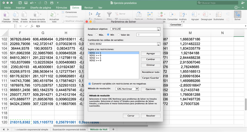 SOLVER PARA EXCEL