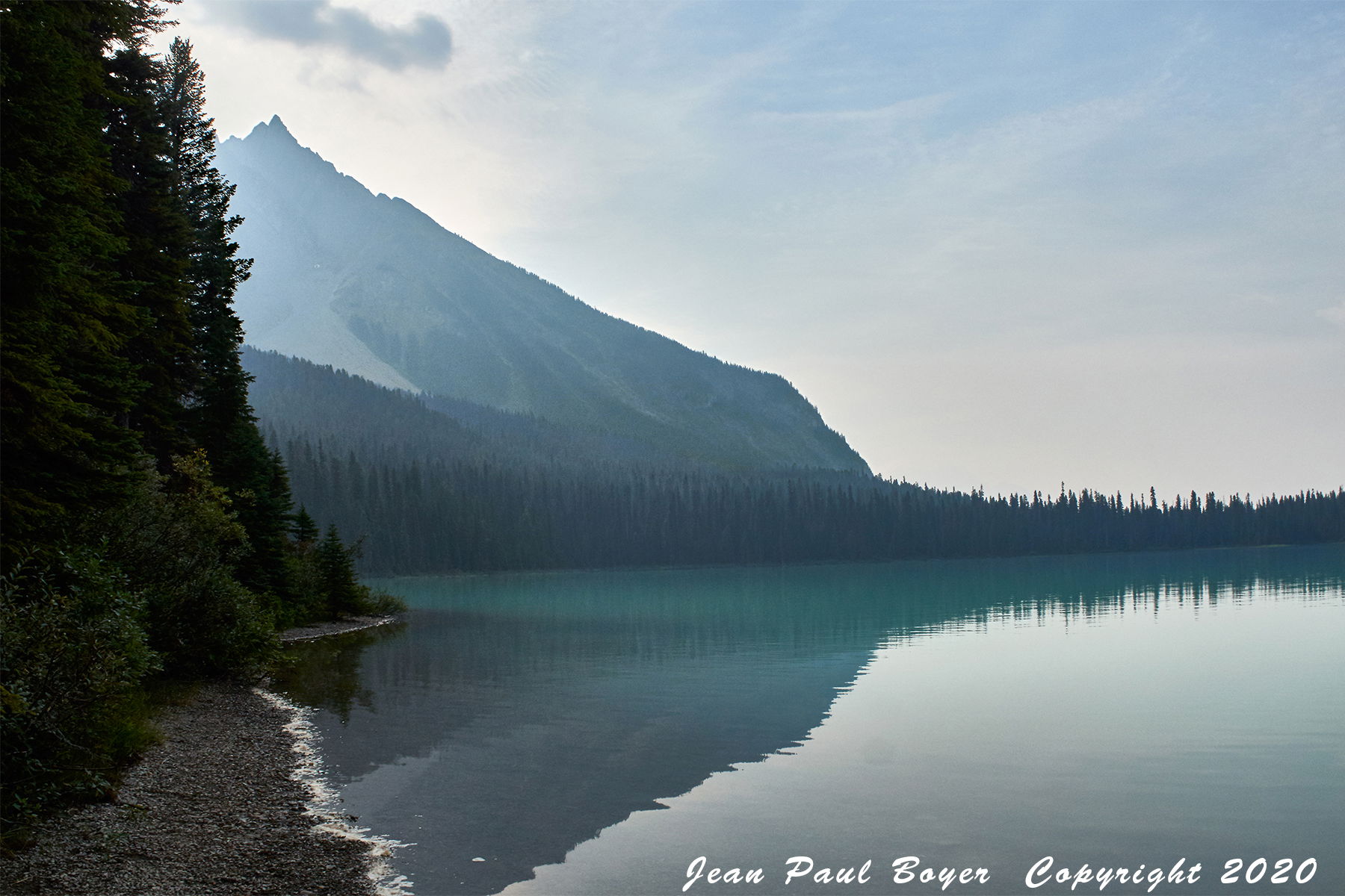 Canada Alberta Emerald Lake 1305m  (Burgess Mt.2588m)