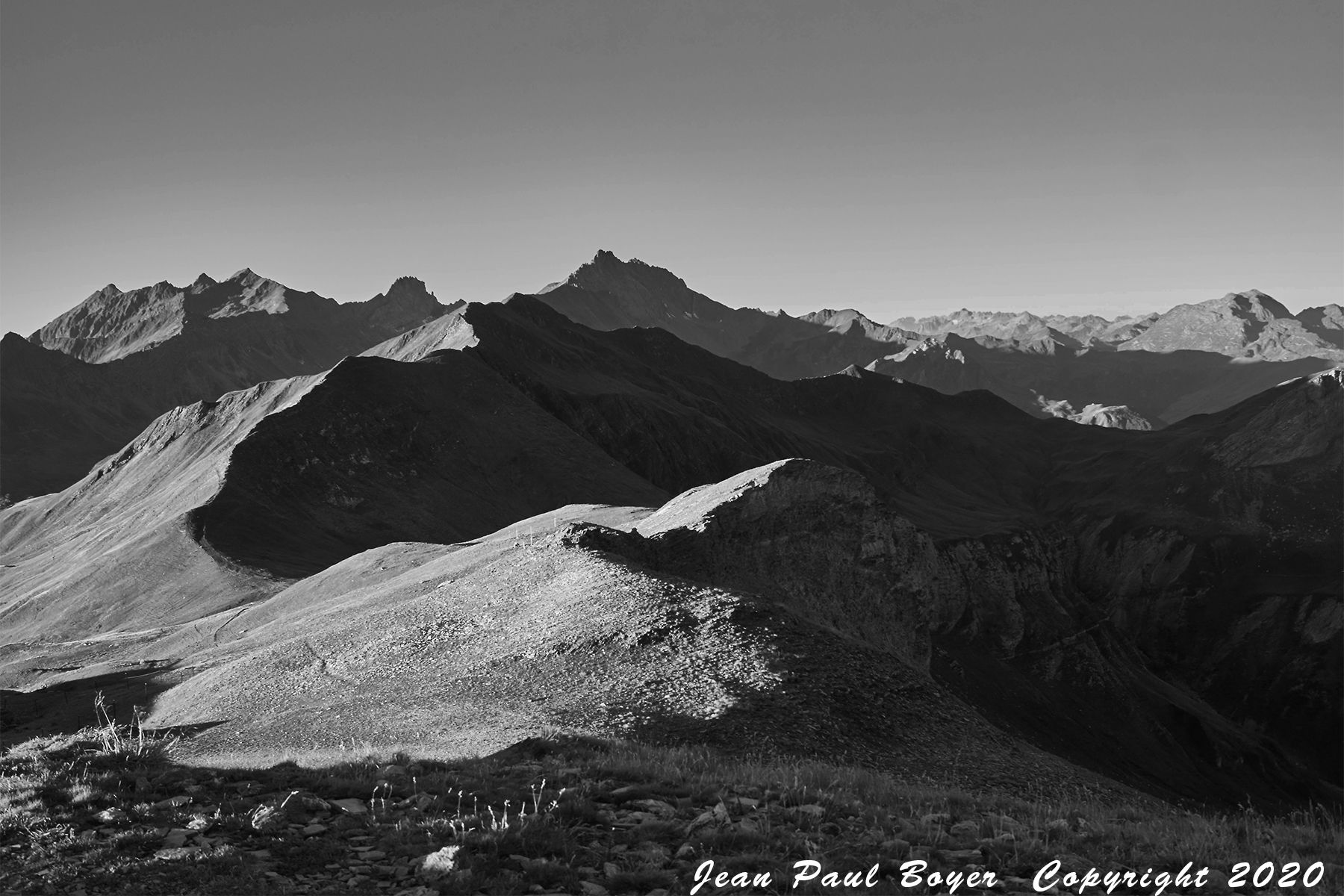 Haute Savoie Col du Bonhommevue vers le sud-est Crête des Gittes