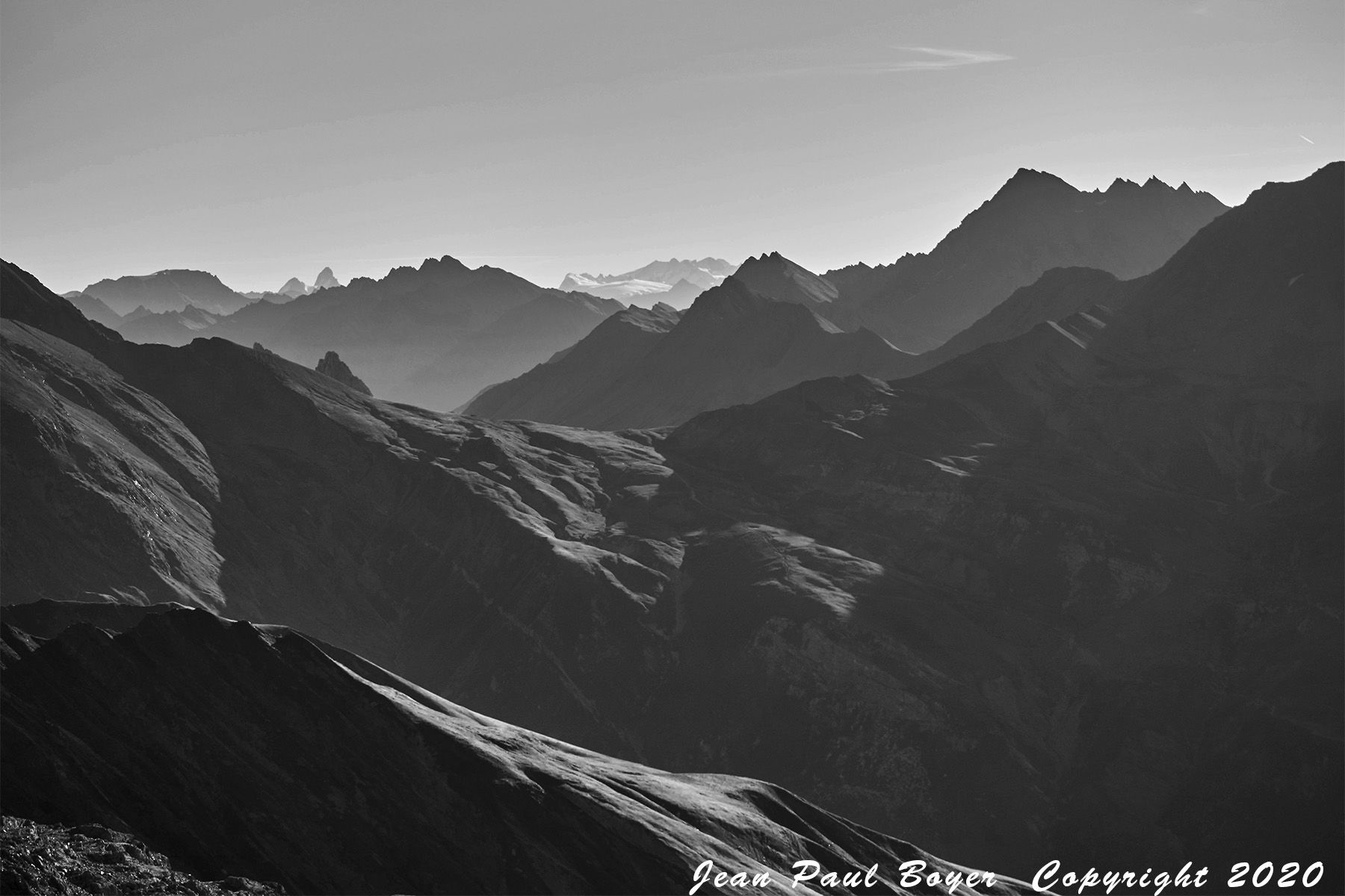Haute Savoie Tête Nord des Fours 2756m vue vers le Col de la Seigne
