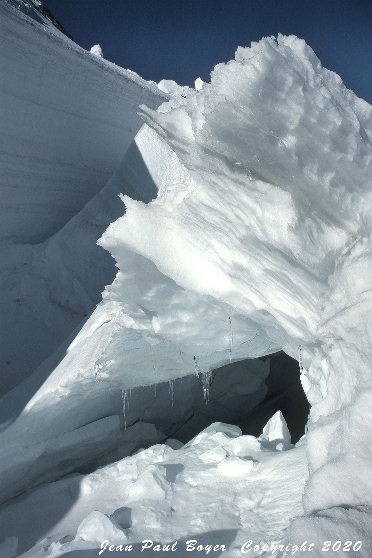 Parc des Ecrins Crevasses Glacier Blanc