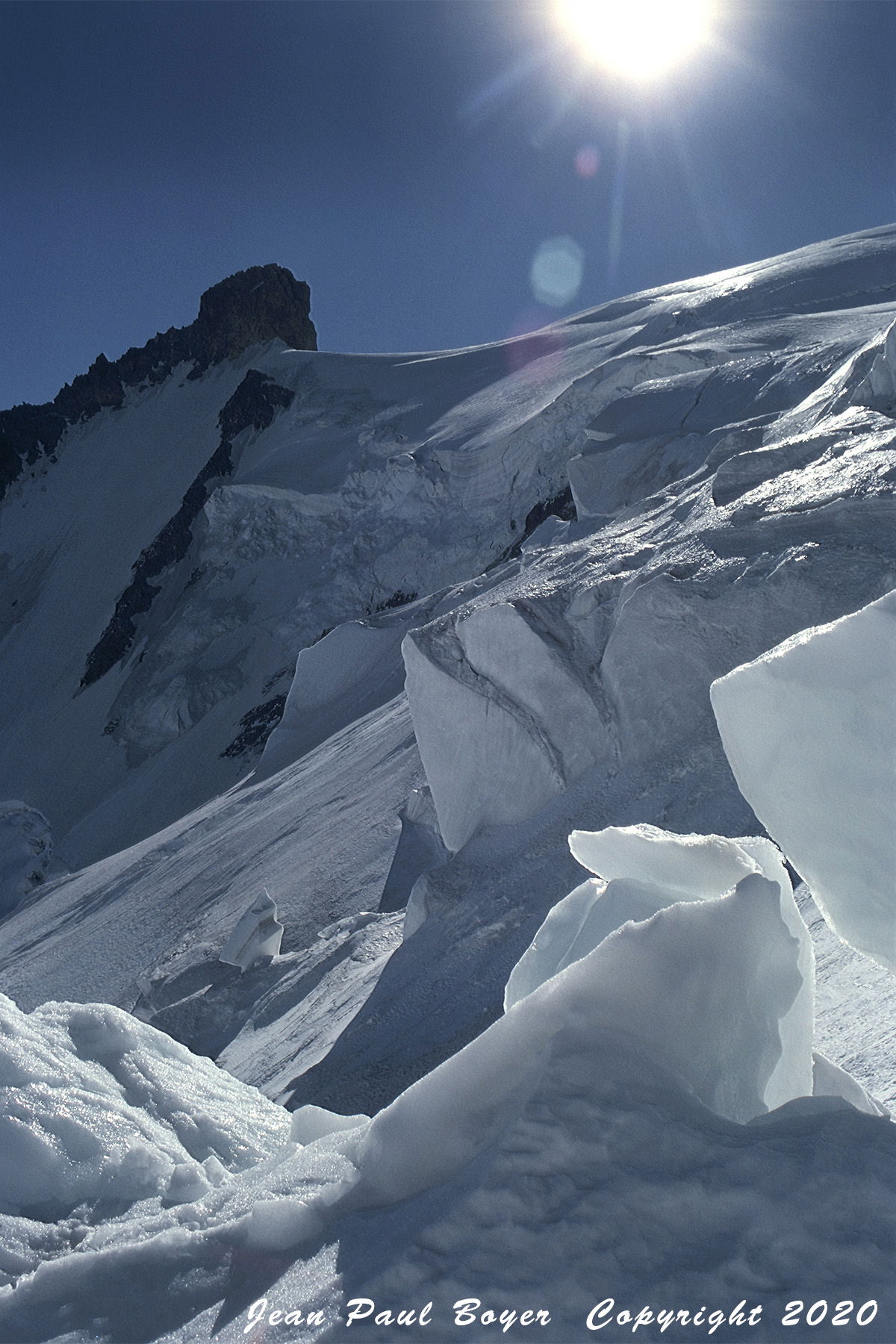 Parc des Ecrins, Séracs Glacier Blanc, Barre Noire 3751m