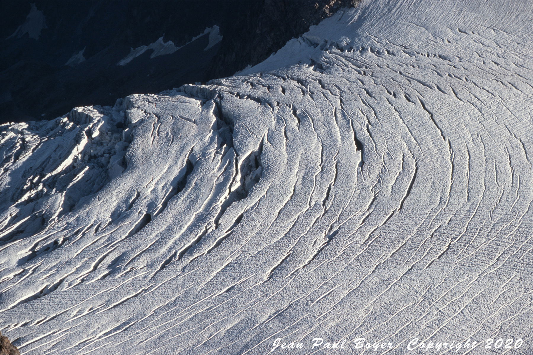 Parc des Ecrins, Séracs de la fin du Glacier Blanc vers 3000m