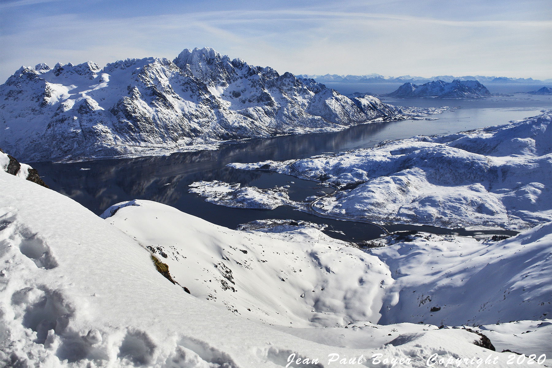 Norvège Lofoten au-dessus de Sildpollneset