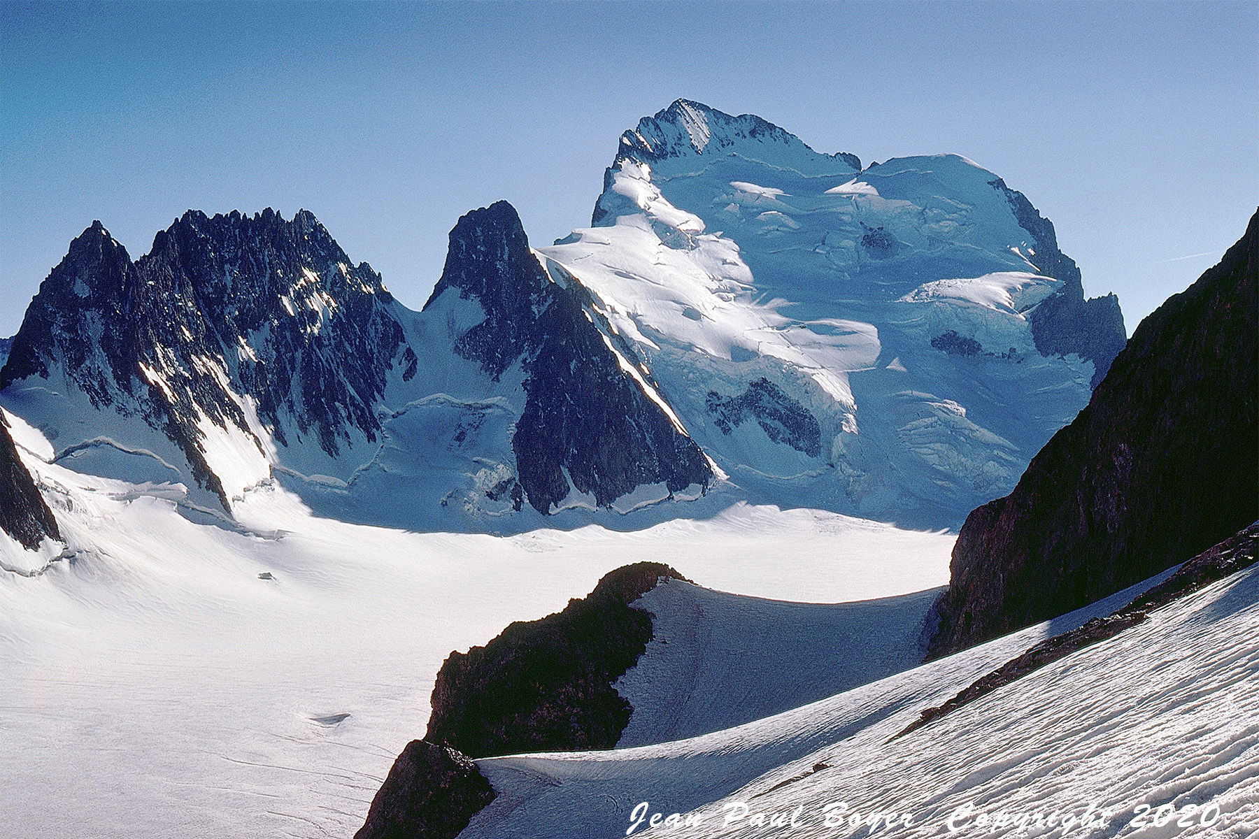 Parc des Ecrins Barre et Dôme des Ecrins, Glacier Blanc et refuge
