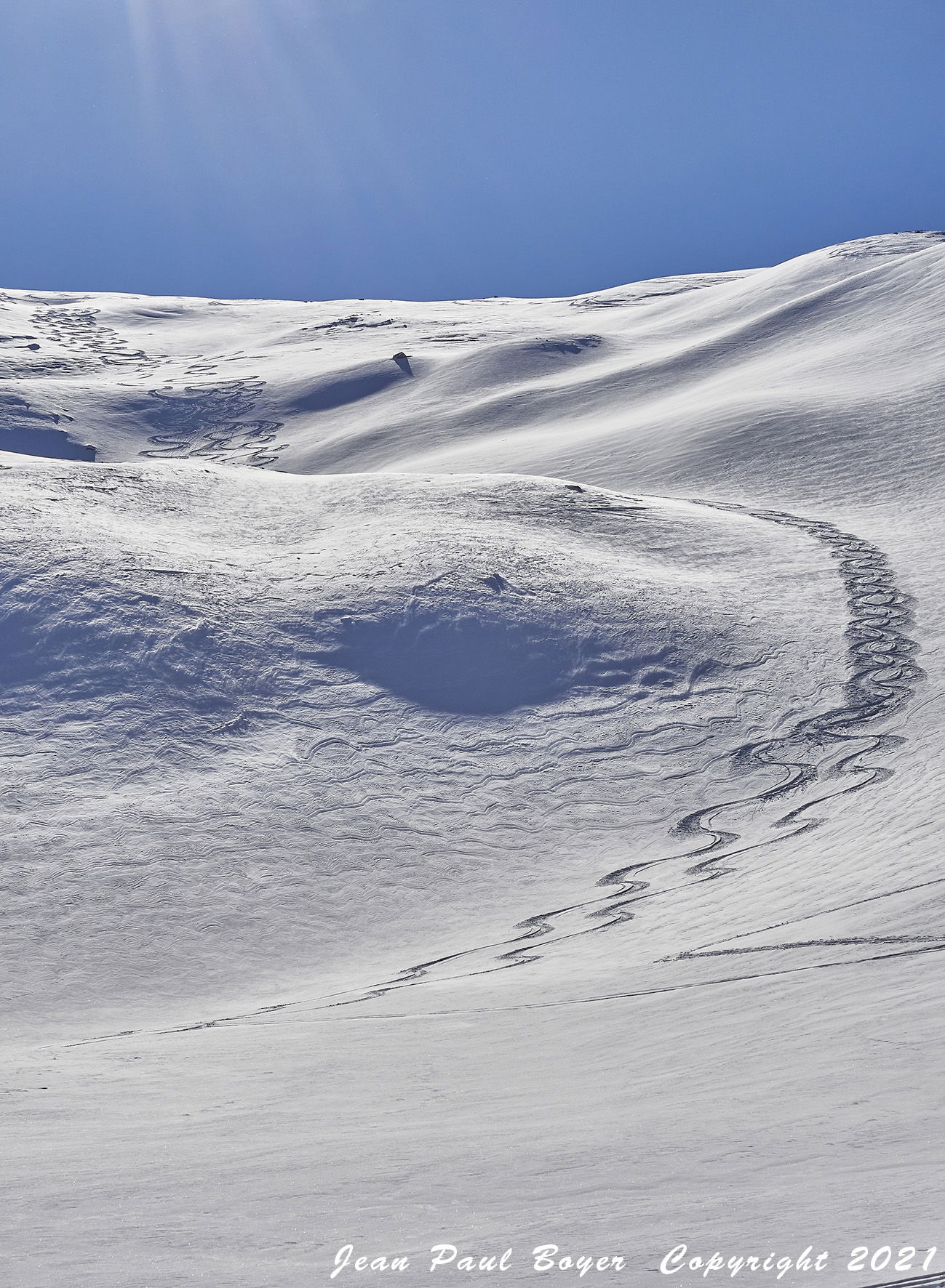 Ubaye traces sous la Tête de Claous 2945m