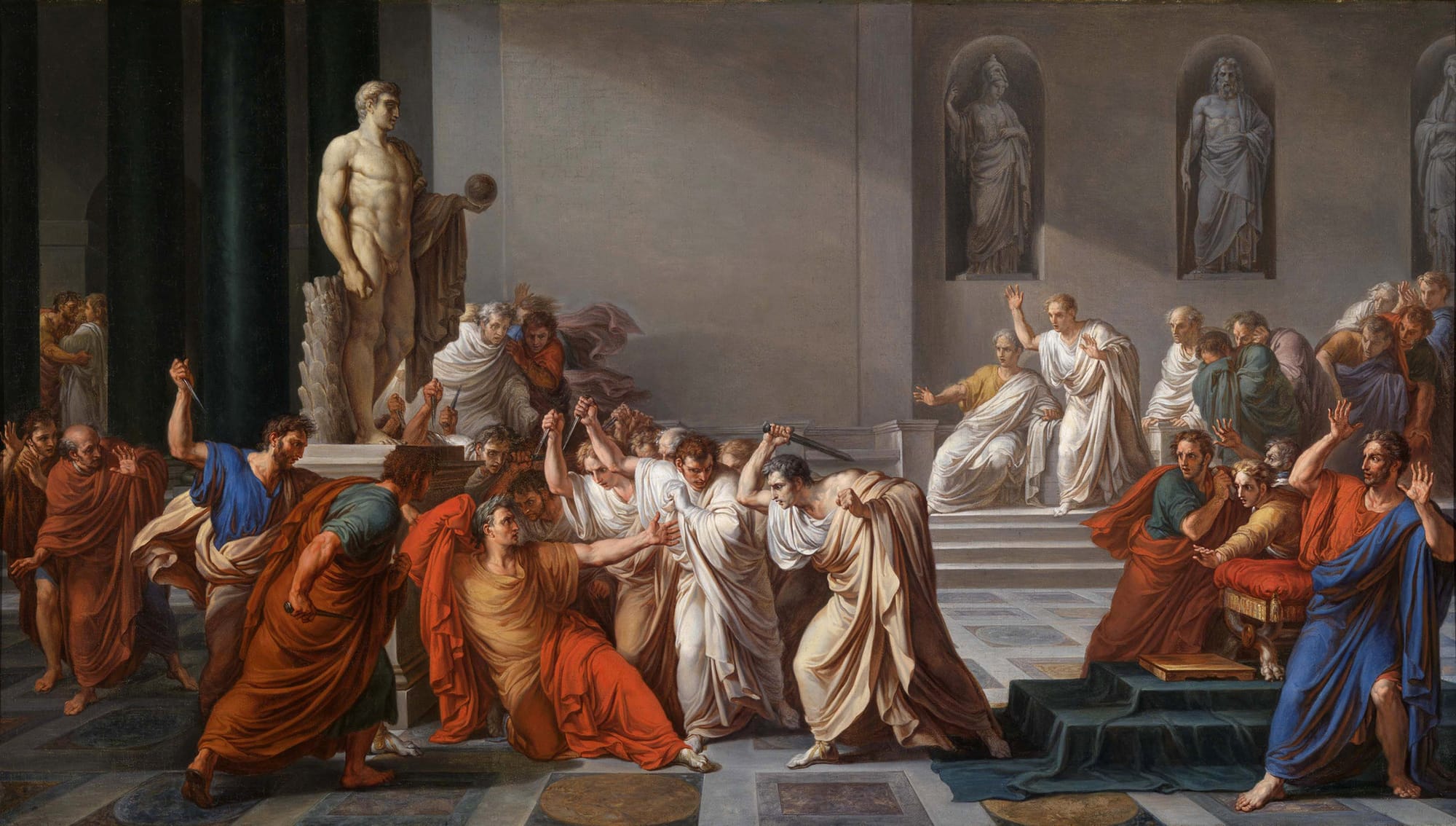 لوحة اغتيال يوليوس قيصر لـ "Vincenzo Camuccini".