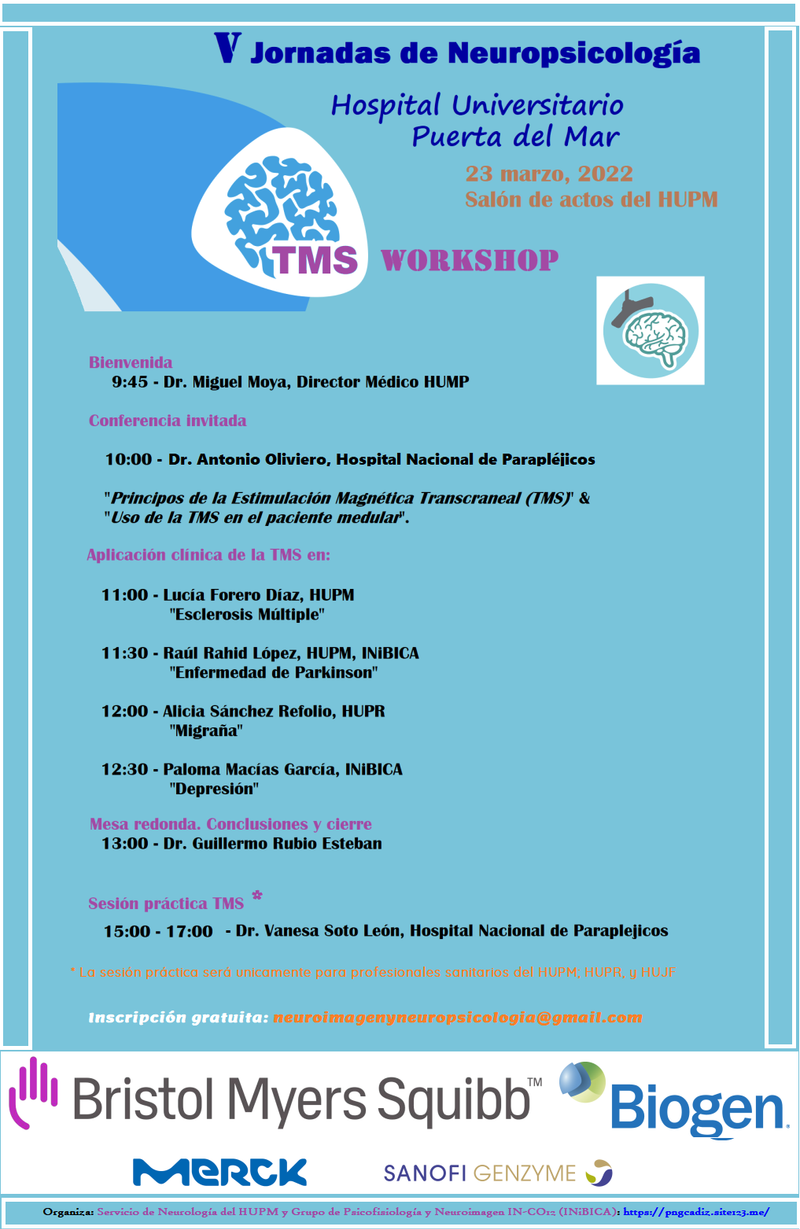 V JORNADAS DE NEUROPSICOLOGIA DEL HOSPITAL PUERTA DEL MAR