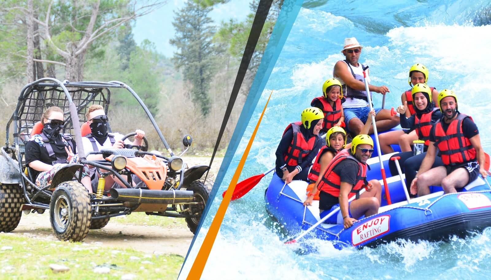 جولة السفاري والرافتينج في انطاليا تركيا