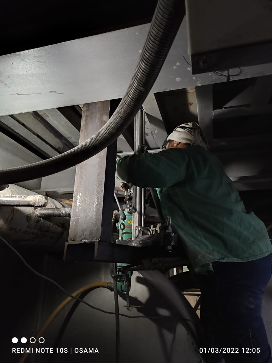 Furnace bottom drilling
