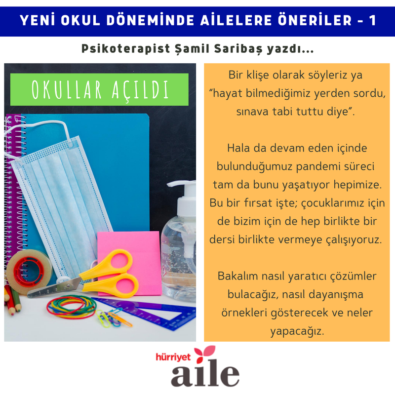 Yeni Okul Döneminde Ailelere Öneriler - 1