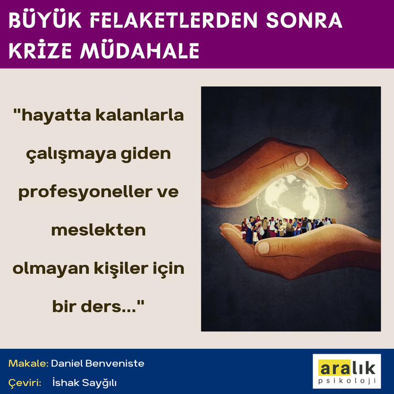 Büyük Felaketlerden Sonra Krize Müdahale