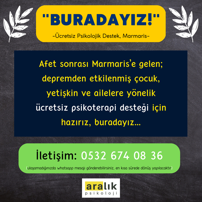 Buradayız! Gönüllü Psikoloji Destek...
