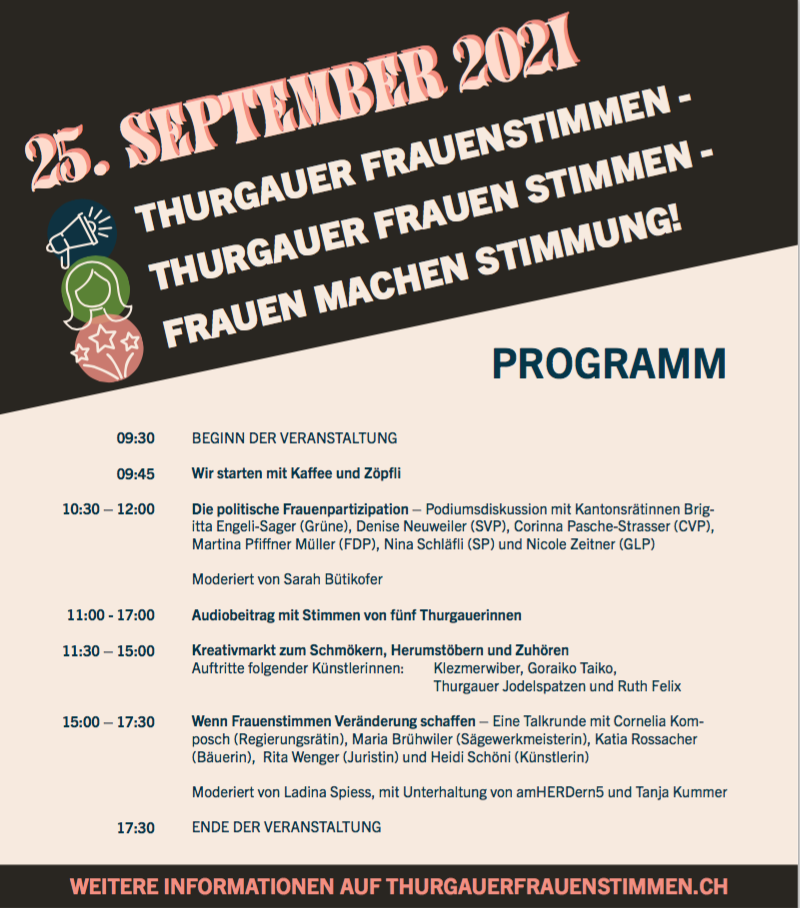 Thurgauer Frauenstimmen - Thurgauer Frauen stimmen - Thurgauer Frauen machen Stimmung!