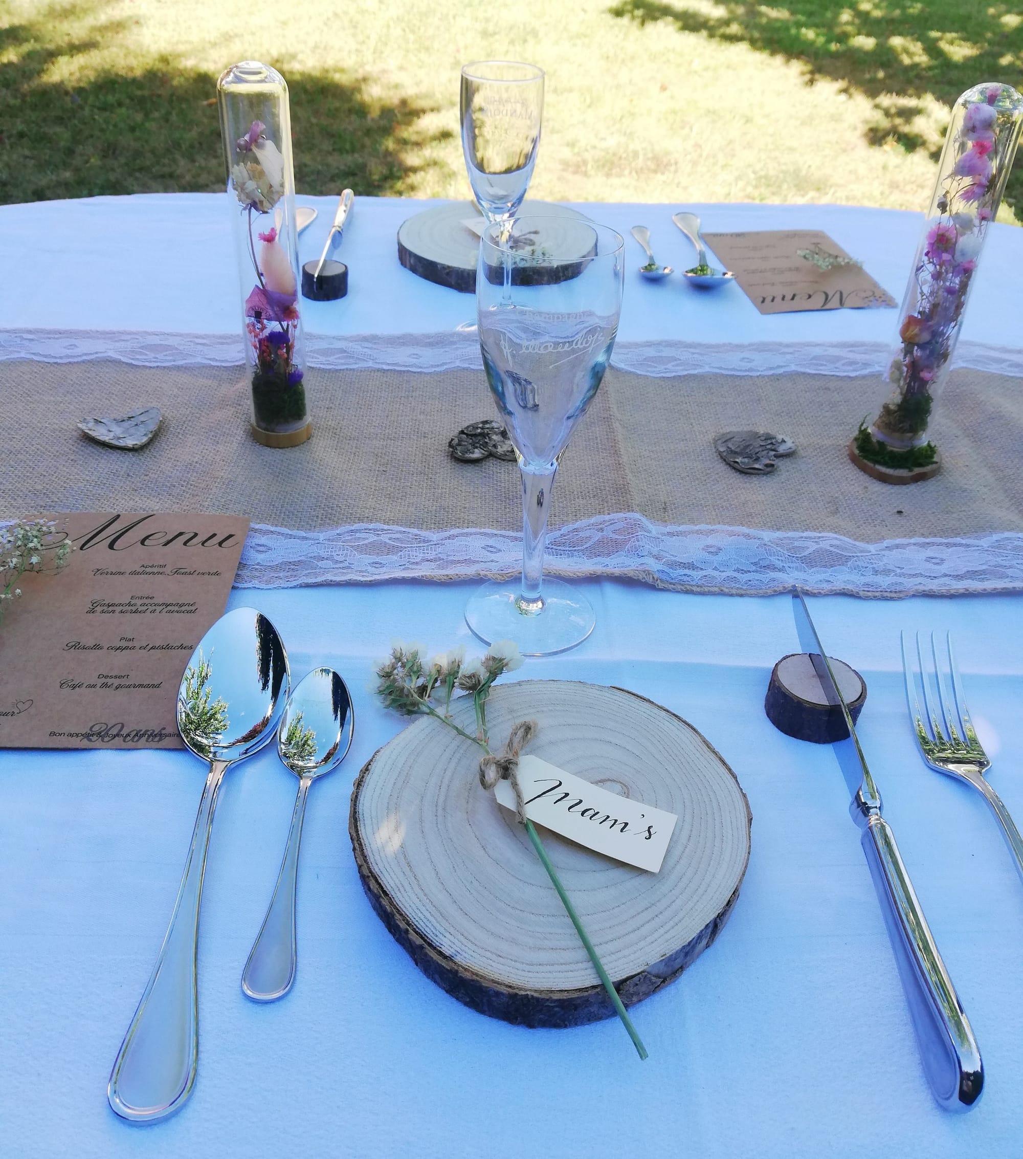 Décoration de table thème "Champêtre"