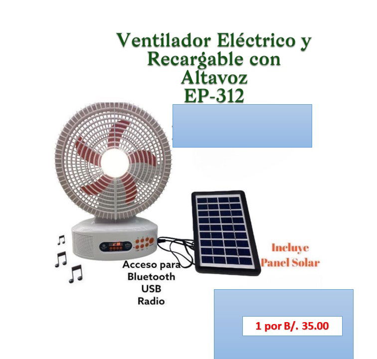 ABANICO RECARGABLE
