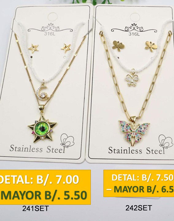 2 CADENAS PRENDAS DE ACERO