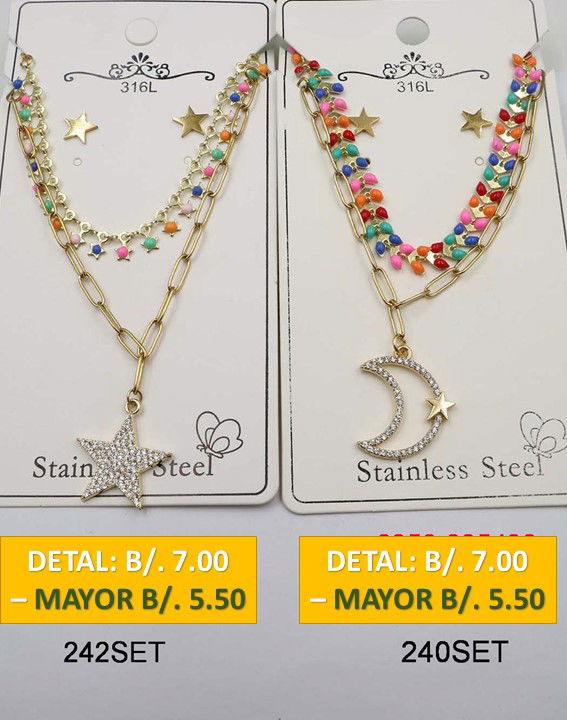 2 CADENAS PRENDAS DE ACERO