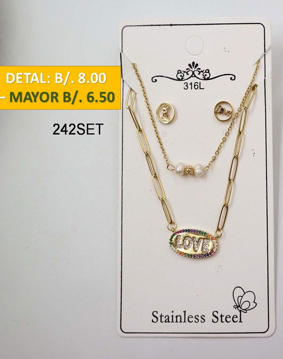 2 CADENAS PRENDAS DE ACERO