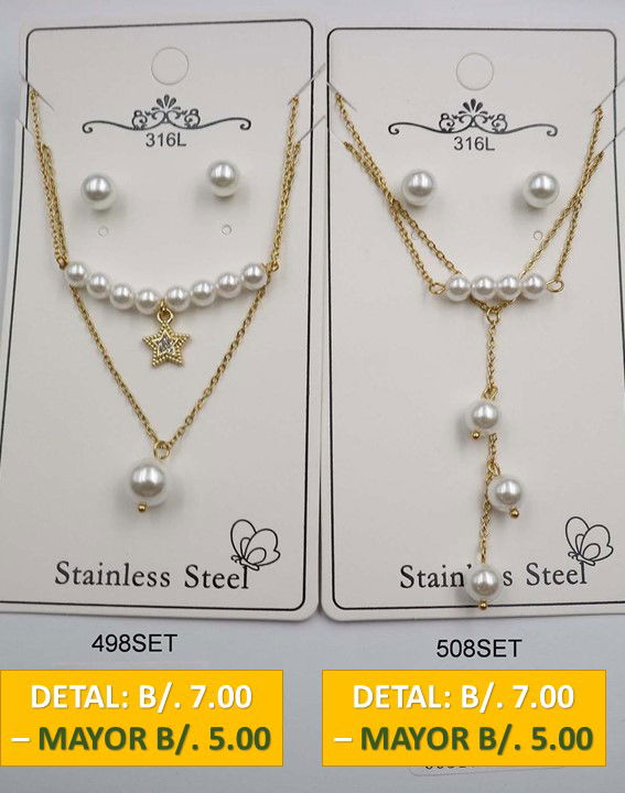 2 CADENAS PRENDAS DE ACERO