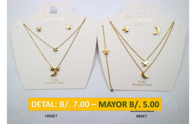 2 CADENAS PRENDAS DE ACERO