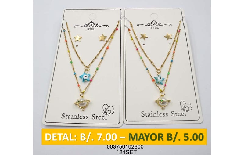 2 CADENAS PRENDAS DE ACERO