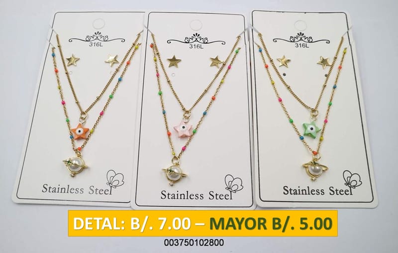 2 CADENAS PRENDAS DE ACERO