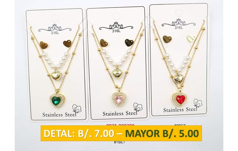 2 CADENAS PRENDAS DE ACERO