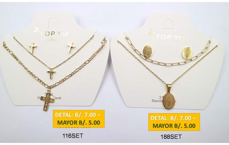 2 CADENAS PRENDAS DE ACERO