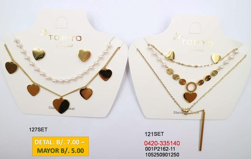 2 CADENAS PRENDAS DE ACERO