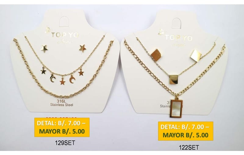 2 CADENAS PRENDAS DE ACERO