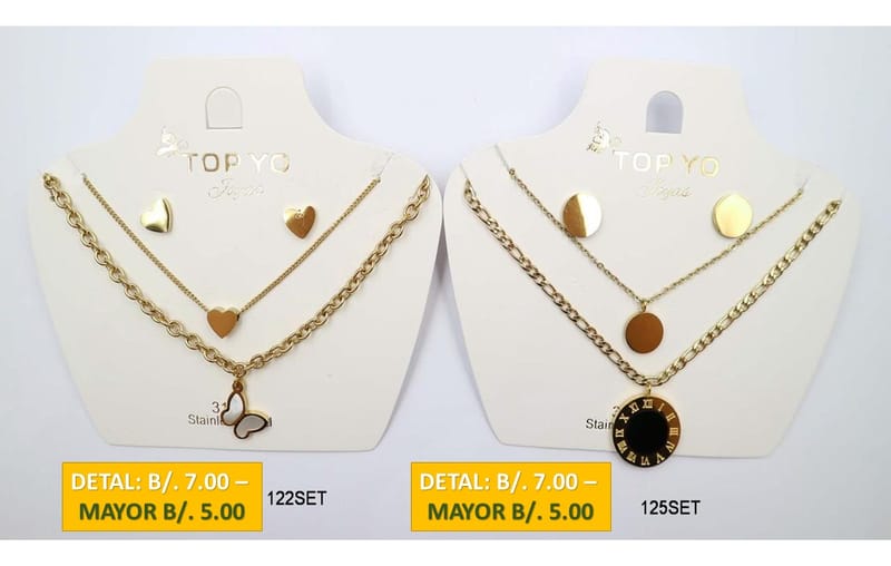 2 CADENAS PRENDAS DE ACERO