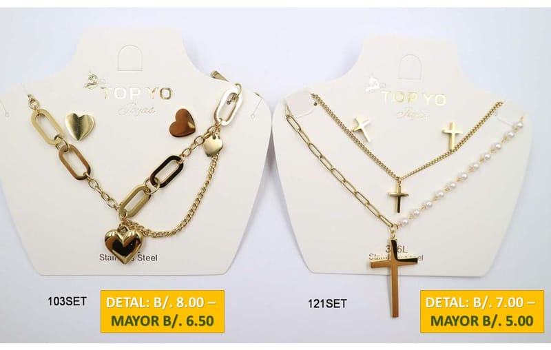 2 CADENAS PRENDAS DE ACERO