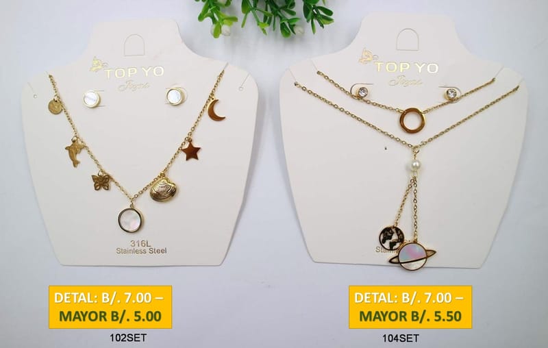 2 CADENAS PRENDAS DE ACERO