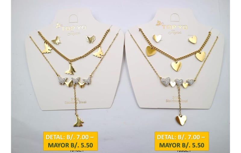 2 CADENAS PRENDAS DE ACERO