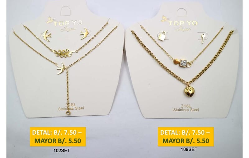 2 CADENAS PRENDAS DE ACERO