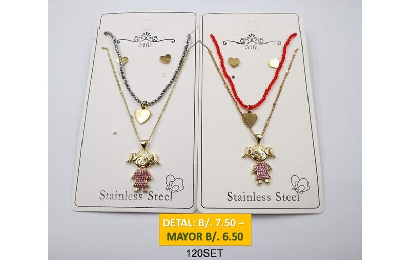 2 CADENAS PRENDAS DE ACERO