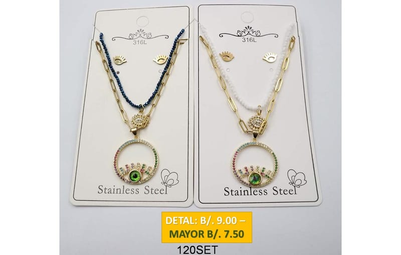 2 CADENAS PRENDAS DE ACERO