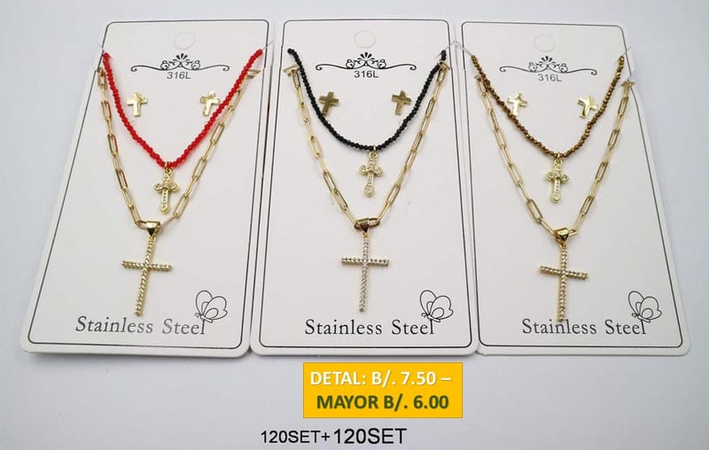 2 CADENAS PRENDAS DE ACERO