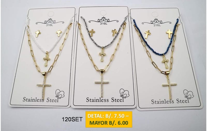 2 CADENAS PRENDAS DE ACERO