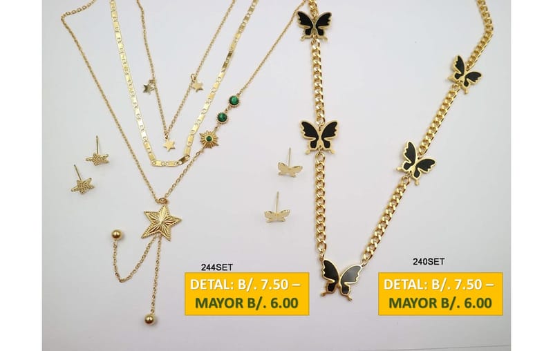 2 CADENAS PRENDAS DE ACERO