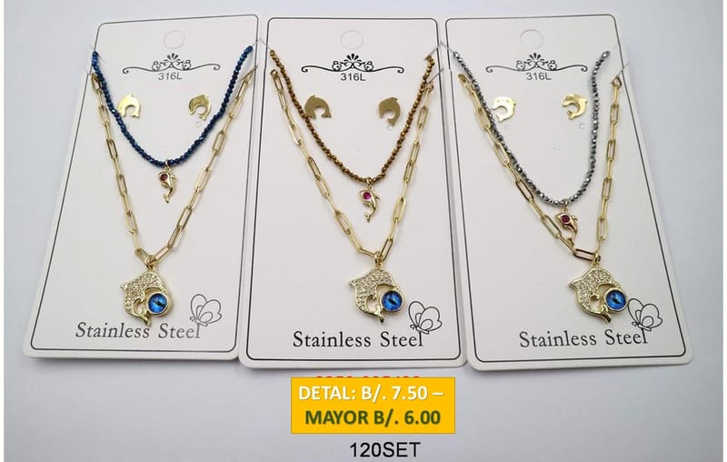 2 CADENAS PRENDAS DE ACERO