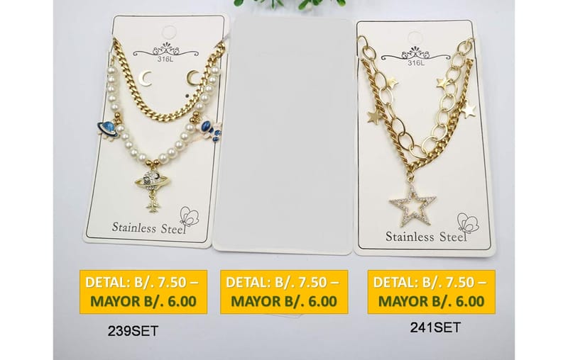 2 CADENAS PRENDAS DE ACERO