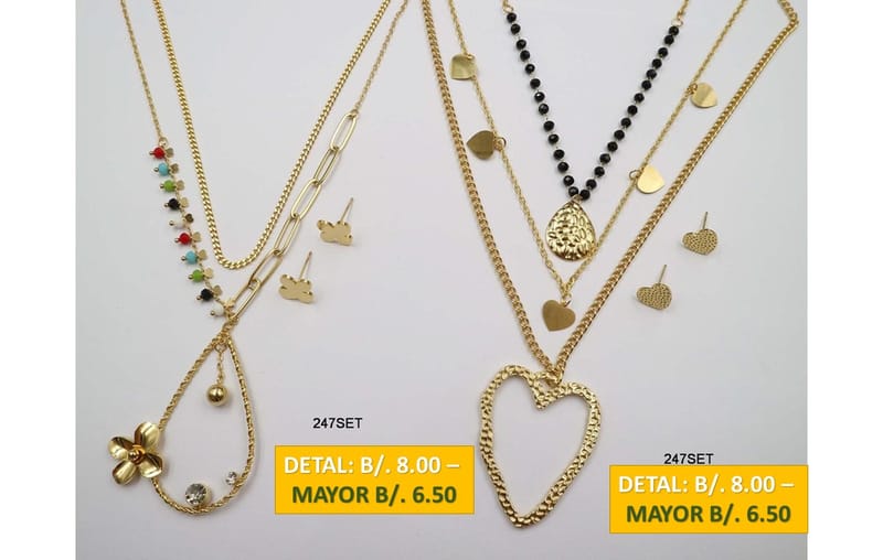 2 CADENAS PRENDAS DE ACERO