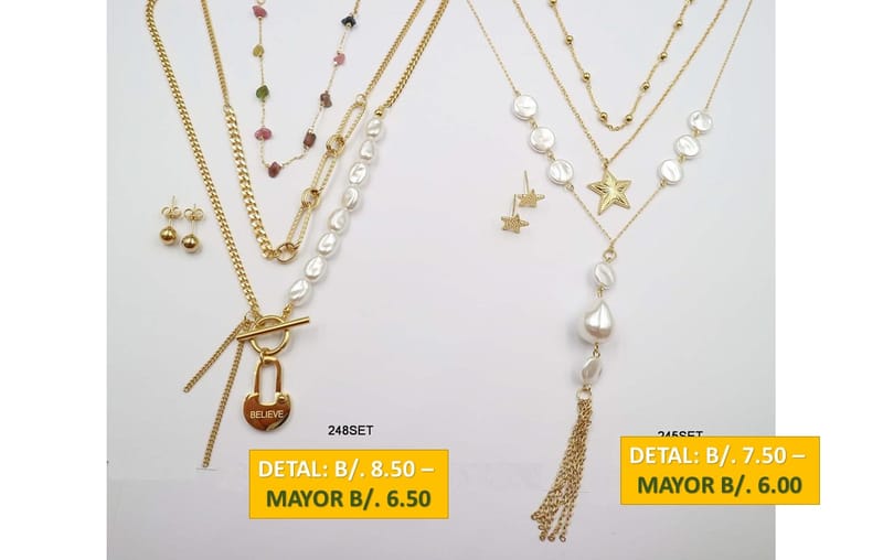 2 CADENAS PRENDAS DE ACERO