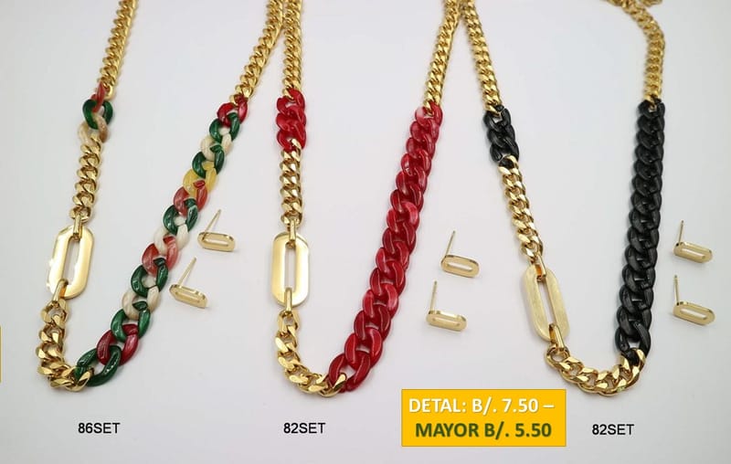 2 CADENAS PRENDAS DE ACERO