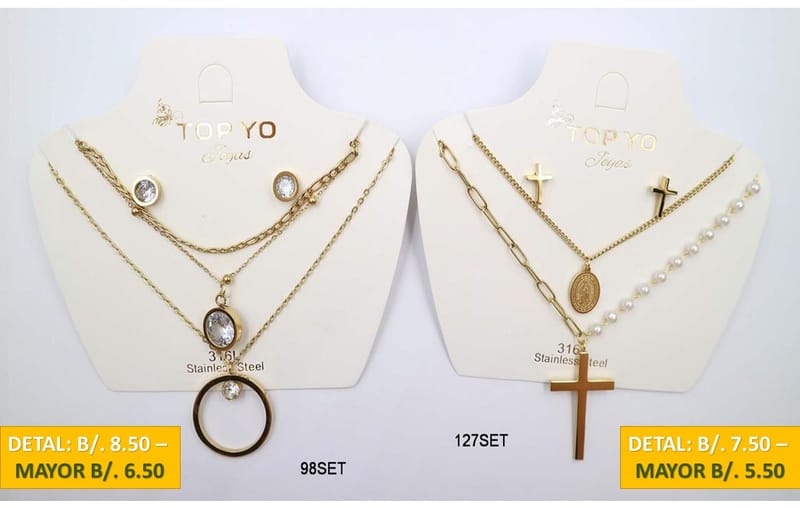 2 CADENAS PRENDAS DE ACERO